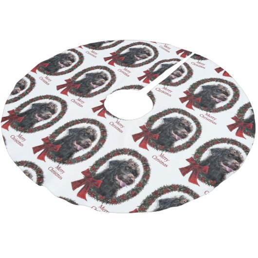 Labradoodle kerstcadeaus kerstboom rok (Gekanteld)