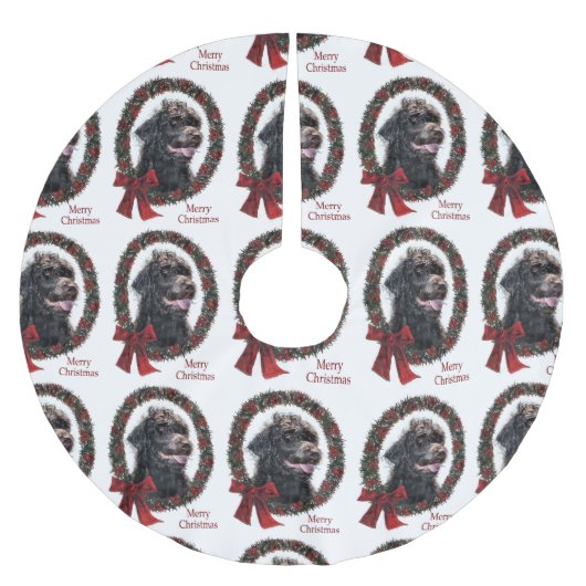 Labradoodle kerstcadeaus kerstboom rok (Voorkant)