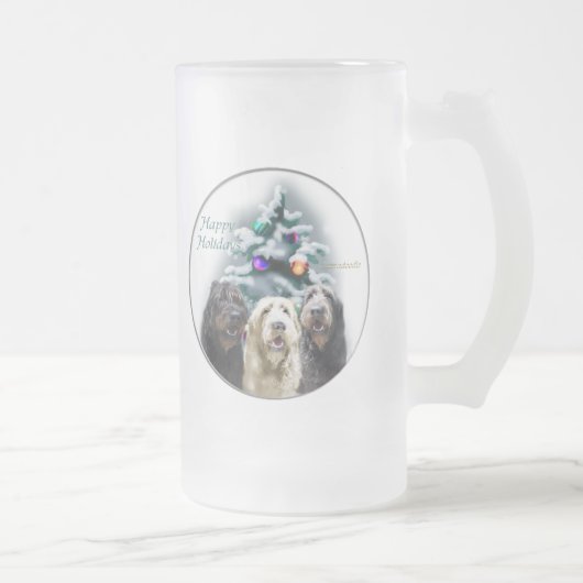 Labradoodle kerstcadeaus matglas bierpul (Rechts)