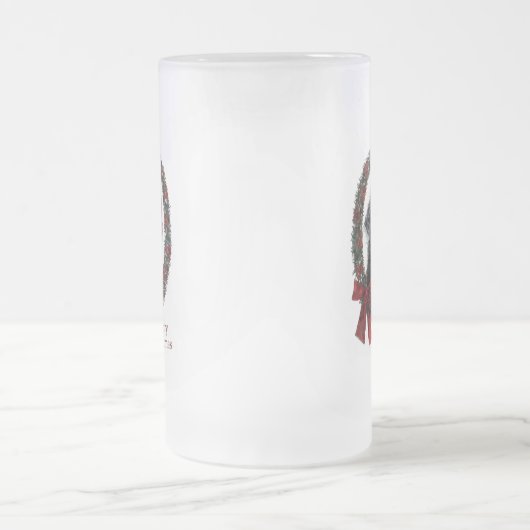 Labradoodle kerstcadeaus matglas bierpul (Center)