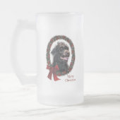 Labradoodle kerstcadeaus matglas bierpul (Links)