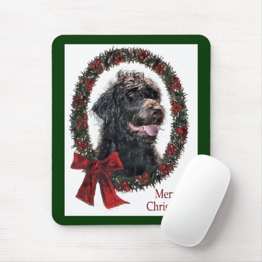 Labradoodle kerstcadeaus muismat (Met muis)