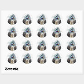 Labradoodle kerstcadeaus ronde sticker (Vel)
