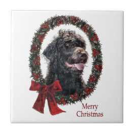 Labradoodle kerstcadeaus tegeltje