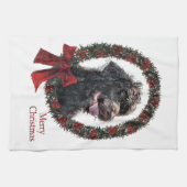 Labradoodle kerstcadeaus theedoek (Horizontaal)