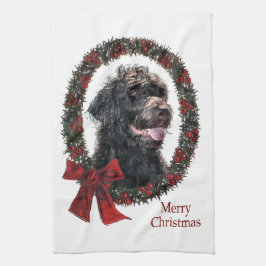 Labradoodle kerstcadeaus theedoek