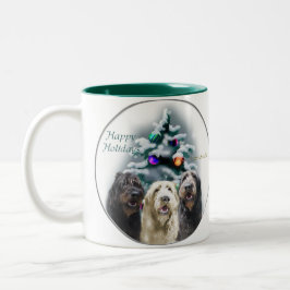 Labradoodle kerstcadeaus tweekleurige koffiemok