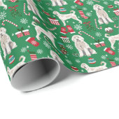 Labradoodle kersthond cadeaupapier (Rol Hoek)