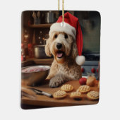 Labradoodle Kerstkoekjes Feestelijke vakantie Keramisch Ornament (Rechts)
