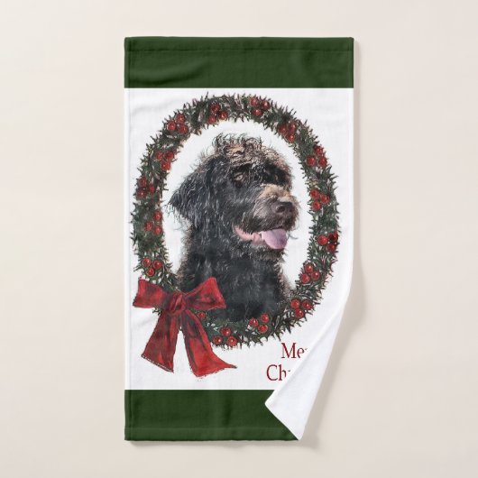 Labradoodle Kerstmis Bad Handdoek (Handdoek)