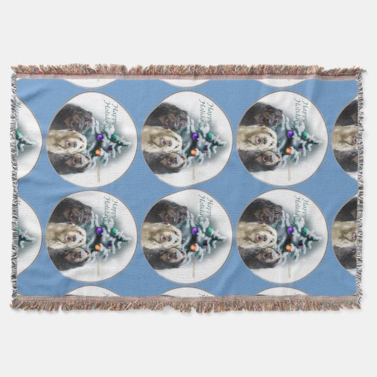 Labradoodle Kerstmis Deken (Voorkant)