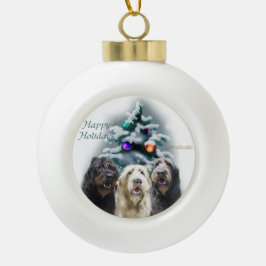 Labradoodle Kerstmis Keramische Bal Ornament
