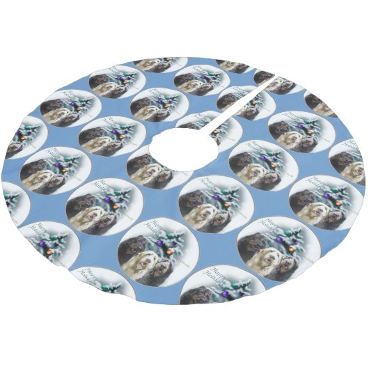 Labradoodle Kerstmis Kerstboom Rok (Gekanteld)