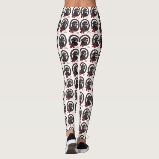 Labradoodle Kerstmis Leggings (Achterkant)