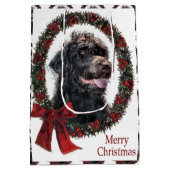 Labradoodle Kerstmis Medium Cadeauzakje (Achterkant)