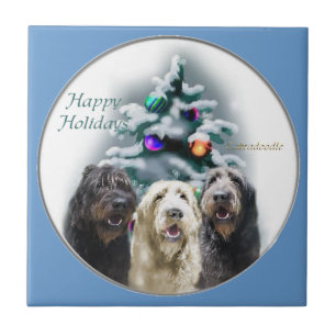 Labradoodle Kerstmis Tegeltje
