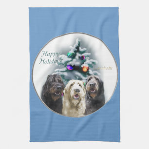 Labradoodle Kerstmis Theedoek