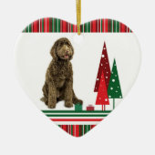 Labradoodle Kerstversiering Keramisch Ornament (Voorkant)