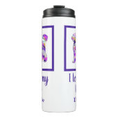 Labradoodle Leuke Hond Silhouet Paarse PY&B Thermosbeker (Voorkant)