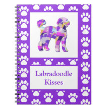 Labradoodle Leuke Hond Silhouet Poot Paarse PY&B