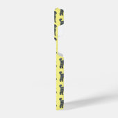 Labradoodle Leuke Hond Silhouet Raster Geel iPhone Hoesje (Linkerkant)