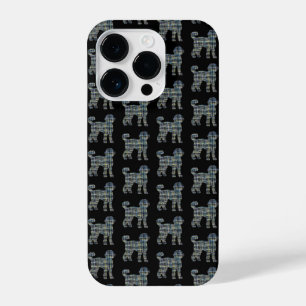Labradoodle Leuke Hond Silhouet Raster Zwart iPhone 14 Plus Hoesje