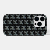 Labradoodle Leuke Hond Silhouet Raster Zwart iPhone Hoesje (Achterkant horizontaal)