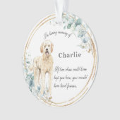 Labradoodle Lieve Herinnering Naam Kerst Foto   Ornament (voorkant)