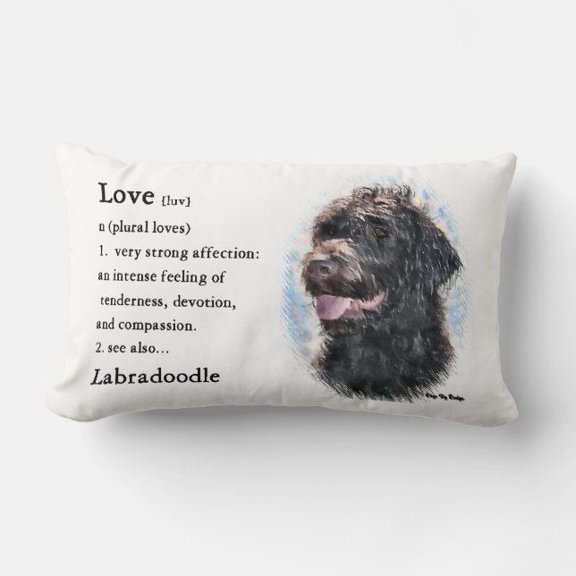 Labradoodle Love is Gifts Kussen (Voorkant)