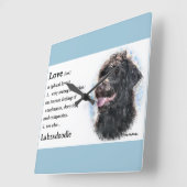 Labradoodle Love is Gifts Vierkante Klok (Hoek)