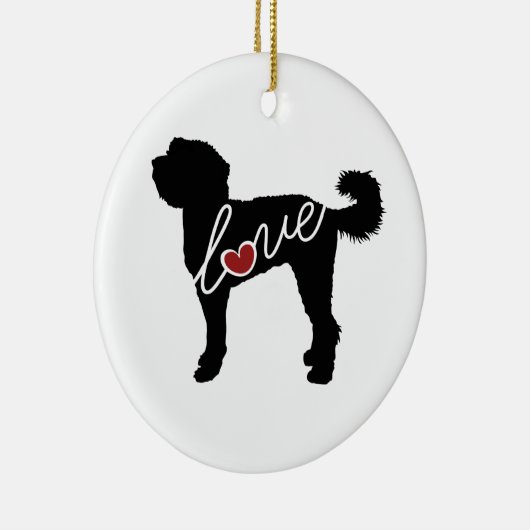 Labradoodle Love Keramisch Ornament (Rechts)
