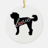 Labradoodle Love Keramisch Ornament (Voorkant)