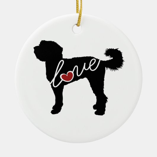 Labradoodle Love Keramisch Ornament (Voorkant)