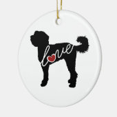 Labradoodle Love Keramisch Ornament (Links)