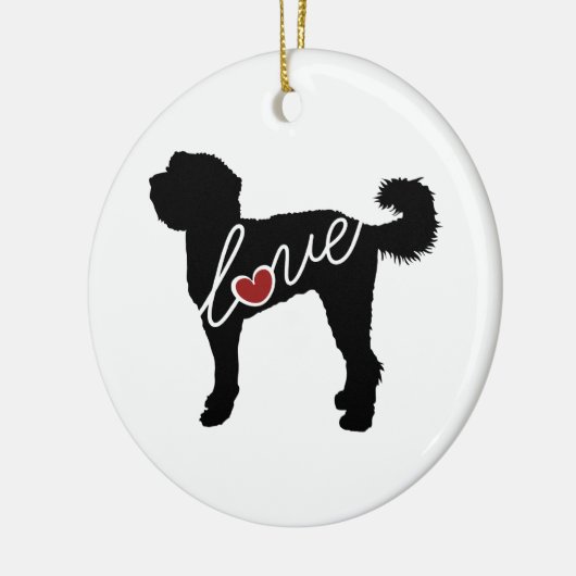 Labradoodle Love Keramisch Ornament (Links)