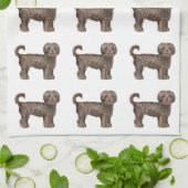 LABRADOODLE LOVE Kitchen Towel 16 x 24 inch Theedoek (Gevouwen)