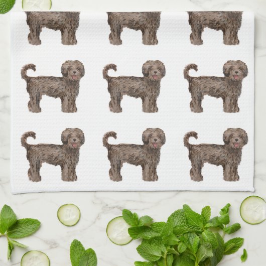 LABRADOODLE LOVE Kitchen Towel 16 x 24 inch Theedoek (Gevouwen)
