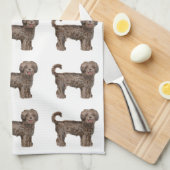 LABRADOODLE LOVE Kitchen Towel 16 x 24 inch Theedoek (Quarter Fold)