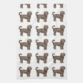 LABRADOODLE LOVE Kitchen Towel 16 x 24 inch Theedoek