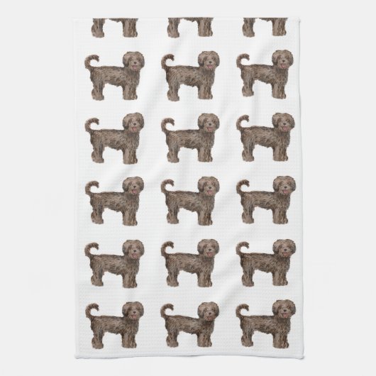 LABRADOODLE LOVE Kitchen Towel 16 x 24 inch Theedoek (Verticaal)