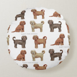 LABRADOODLE LOVE Round Pillow Rond Kussen