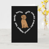 Labradoodle Lover Dog mama Dad Labradoodle Owner Kaart (Gele Bloem)