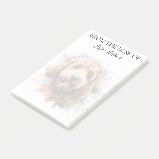 Labradoodle Lover Monogrammed Dog Post-it® Notes (Schuin)