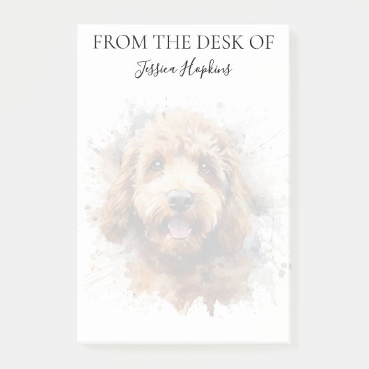 Labradoodle Lover Monogrammed Dog Post-it® Notes (Voorkant)