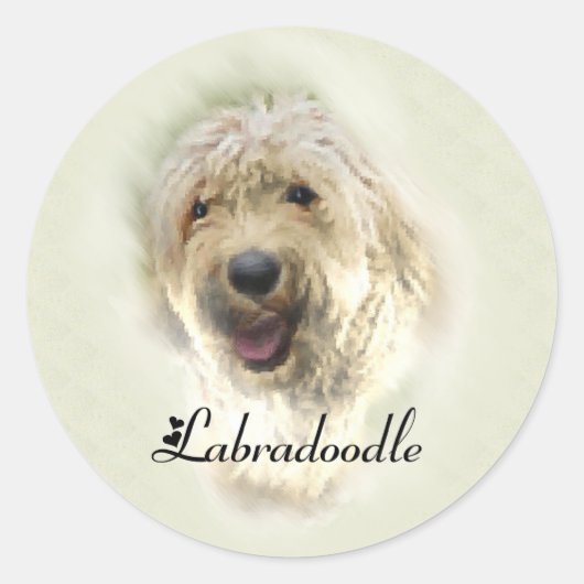 Labradoodle Lovers Gifts Ronde Sticker (Voorkant)