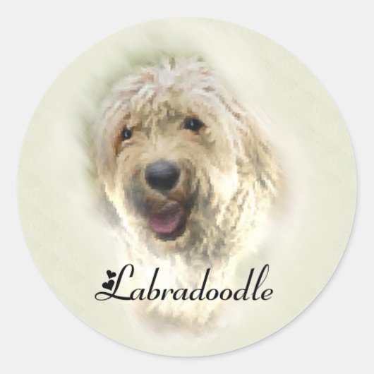 Labradoodle Lovers Gifts Ronde Sticker (Voorkant)