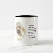 Labradoodle Lovers Gifts Tweekleurige Koffiemok (Center)