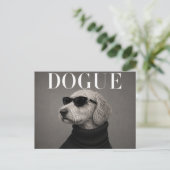 Labradoodle Luxe Mode Hondenportret Briefkaart (Staand voorkant)