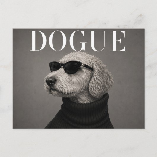 Labradoodle Luxe Mode Hondenportret Briefkaart (Voorkant)