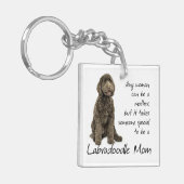 Labradoodle Mam Sleutelhanger (Voorkant Links)